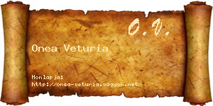 Onea Veturia névjegykártya